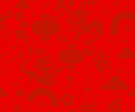 Seamless pattern happy chinese new year the dragon zodiac sign with asian e.. Stock Illustration