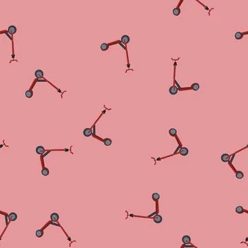 Seamless pattern happy electric scooter cartoon vector Ilustração Stock