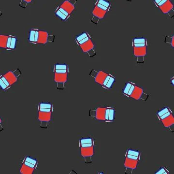 Seamless pattern happy kid luggage cartoon vector Stockillustratie
