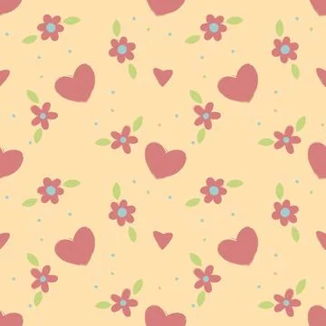 Seamless pattern happy mothers day. Vector illustration. Stock Illustration