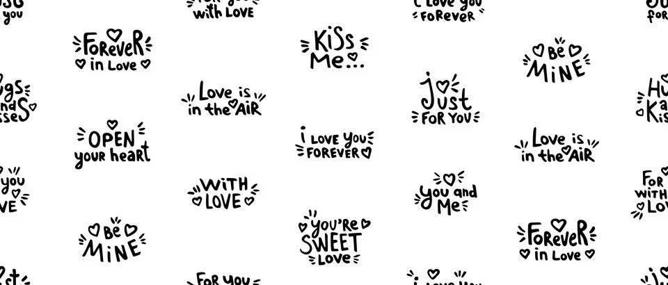 Seamless pattern with Happy Valentines Day Stock Illustration