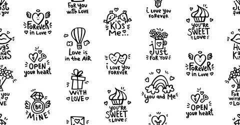 Seamless pattern with Happy Valentines Day Stock Illustration