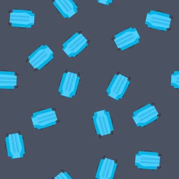 Seamless pattern hardside rolling luggage cartoon vector イラスト素材