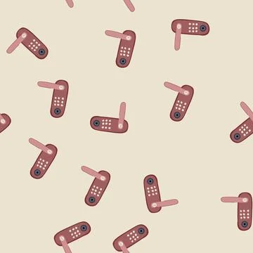 Seamless pattern hardware facial recognition lock cartoon vector Stockillustratie