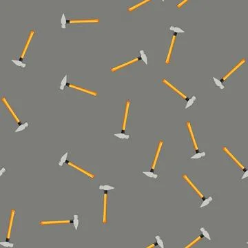 Seamless pattern hardware hammer tool cartoon vector 스톡 일러스트