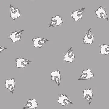Seamless pattern haste speed smoke cloud cartoon vector Stock Illustration