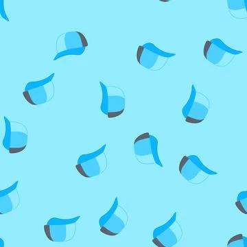 Seamless pattern hat baseball cap cartoon vector Stock Illustration