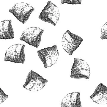 Seamless pattern hat winter sketch hand drawn Stock Illustration