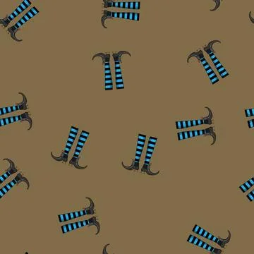 Seamless pattern hat witch legs cartoon vector Stock Illustration