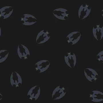 Seamless pattern haunted bat halloween cartoon vector Stock Illustration