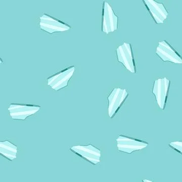Seamless pattern hazard glass broken shard cartoon vector Illustrazione stock