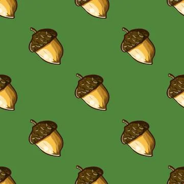 Seamless pattern with hazelnuts Stock Illustration