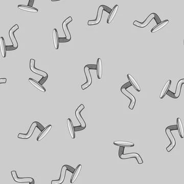 Seamless pattern head bent nail cartoon vector Stock Illustration