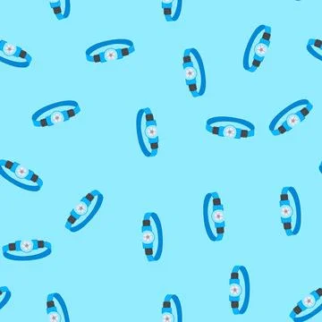 Seamless pattern head headlamp flashlight cartoon vector Stock Illustration
