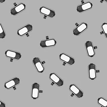 Seamless pattern headdigital vr glasses cartoon vector 스톡 일러스트