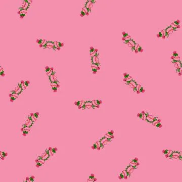 Seamless pattern headpiece flower crown cartoon vector Stock Illustration