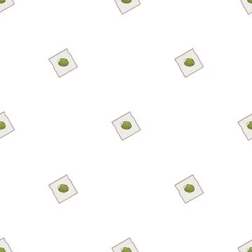 Seamless pattern with healing herbs on white background. Vector illustration. Stock Illustration