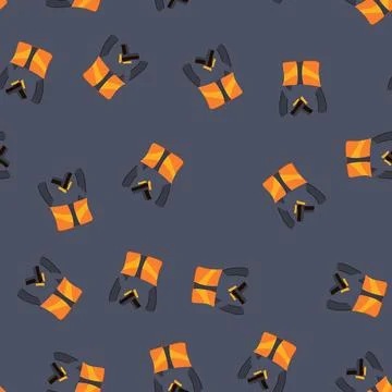 Seamless pattern health back posture corrector cartoon vector Stock Illustration
