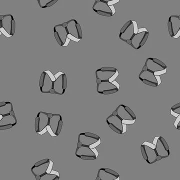 Seamless pattern health back posture corrector cartoon vector イラスト素材