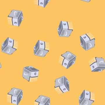 Seamless pattern healthy fryer cooking cartoon vector Stock Illustration