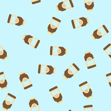 Seamless pattern healthy vitamin capsule cartoon vector Illustrazione stock