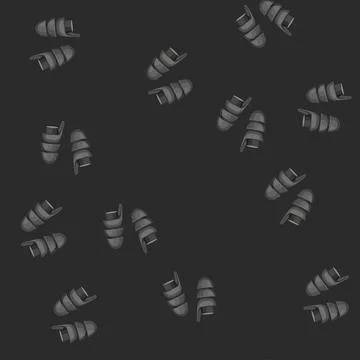 Seamless pattern hear earplugs noise cartoon vector Stock Illustration