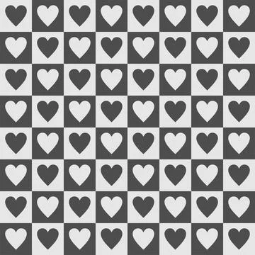 Seamless pattern with heart icon vector. Stock Illustration