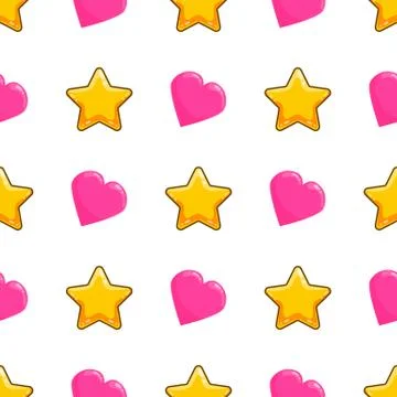 Seamless pattern with heart Stock Illustration