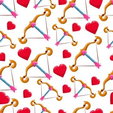 Seamless pattern with heart Stock Illustration