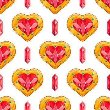 Seamless pattern with heart Illustrazione stock