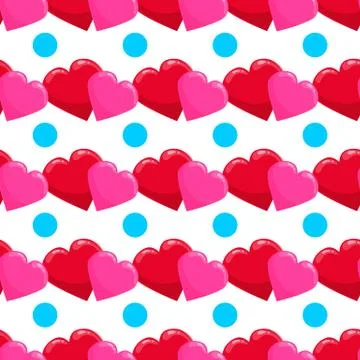 Seamless pattern with heart Stock Illustration