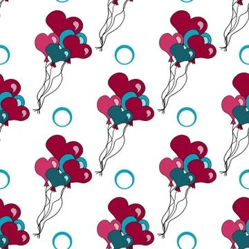 Seamless pattern with heart Stock Illustration