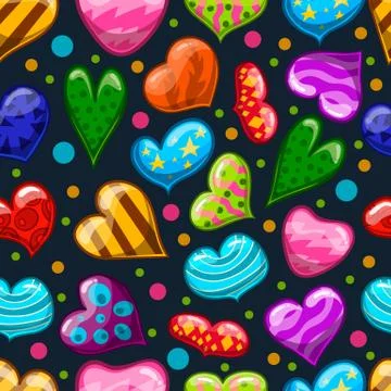 Seamless pattern with heart Stock Illustration