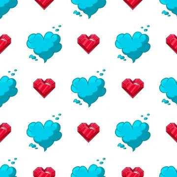 Seamless pattern with heart Stock Illustration