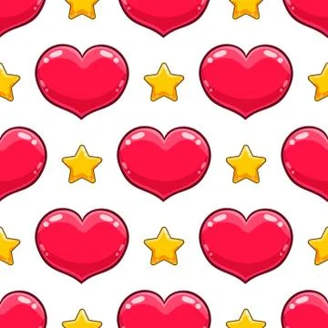 Seamless pattern with heart Stock Illustration