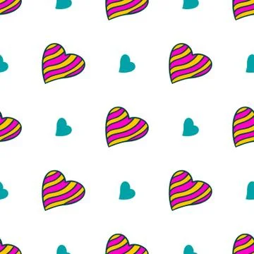 Seamless pattern with heart Stock Illustration