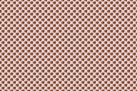 Seamless pattern of heart-shaped chocolates with shadow on pink background .. 스톡 사진