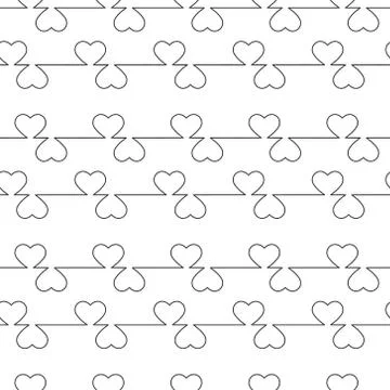Seamless pattern with heart for simple backgrounds, textures, textiles and pa Stock Illustration