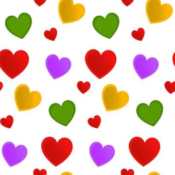 Seamless pattern heart with a white Stock Illustration