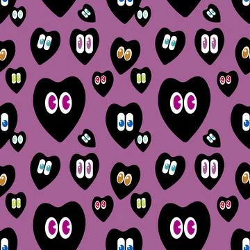 Seamless pattern with hearts. Abstract background for Valentine's Day, gift.. Stock Illustration