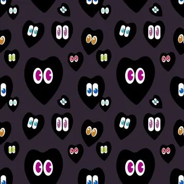 Seamless pattern with hearts. Abstract background for Valentine's Day, gift w Stock Illustration