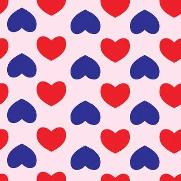 Seamless pattern with hearts. Background of hearts on Valentine Day. Good f.. Stock Illustration
