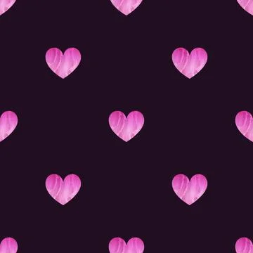 Seamless pattern with hearts on background Stock Illustration