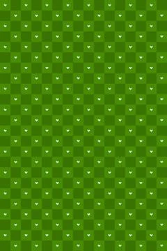 Seamless pattern with hearts on checkered background in romantic vintage style. Stock Illustration