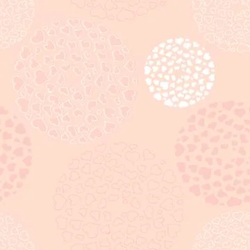 Seamless pattern with hearts. Hand drawn background Stock Illustration