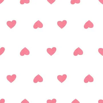 Seamless Pattern with Hearts. Hand Drawn Valentines Background. Stock Illustration