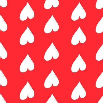 Seamless Pattern with Hearts. Hand Drawn Valentines Background. Stock Illustration