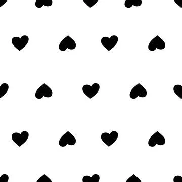 Seamless Pattern with Hearts. Hand Drawn Valentines Background. Illustrazione stock