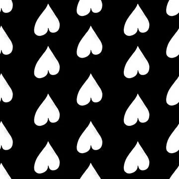 Seamless Pattern with Hearts. Hand Drawn Valentines Background. Stock Illustration