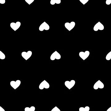 Seamless Pattern with Hearts. Hand Drawn Valentines Background. Stock Illustration